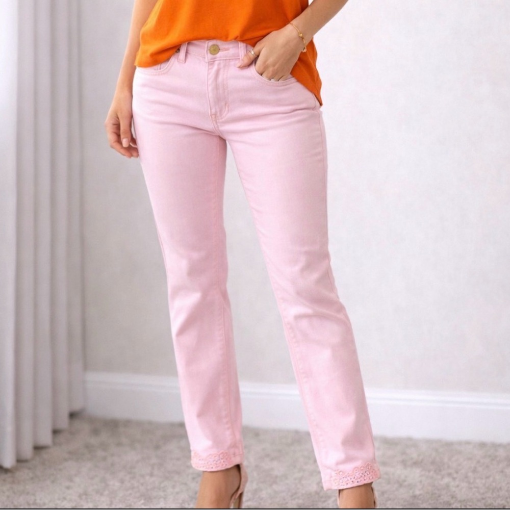 Lilly Pulitzer Light Pink Straight Leg Jeans